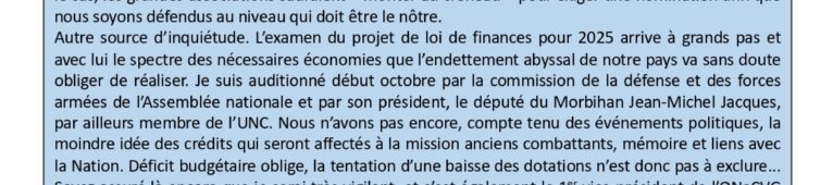 Actu du président – n°94 septembre